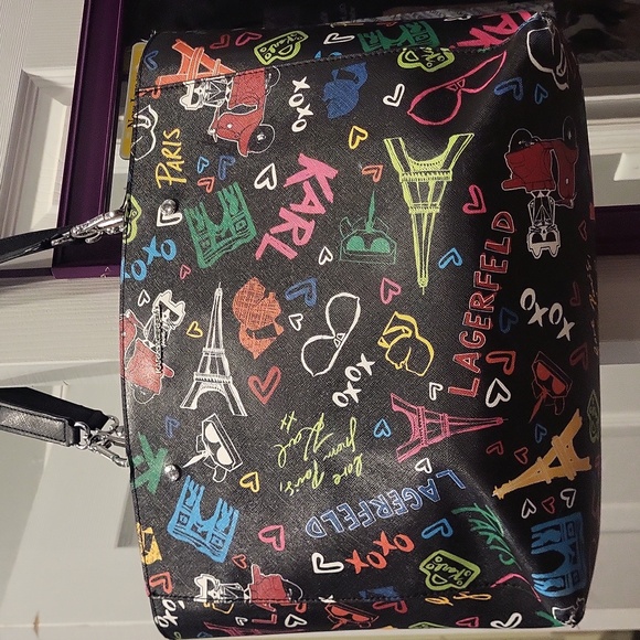 Karl Lagerfeld Handbags - Karl Lagerfeld Black Multi Color Tote